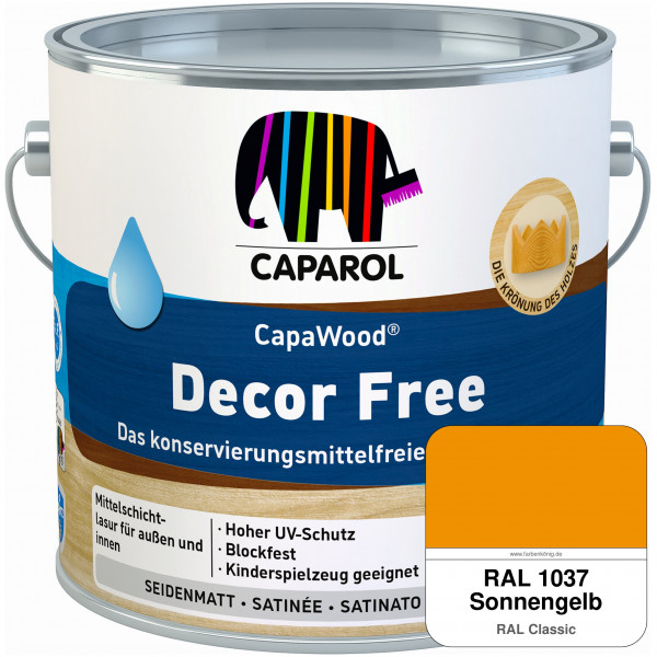 CapaWood® Decor Free (RAL 1037 Sonnengelb) - ersetzt Capadur DecorLasur KF