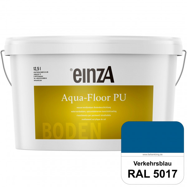 einzA Aqua-Floor PU (RAL 5017 Verkehrsblau) seidenglänzender Acryl-PU-Bodenbeschichtung