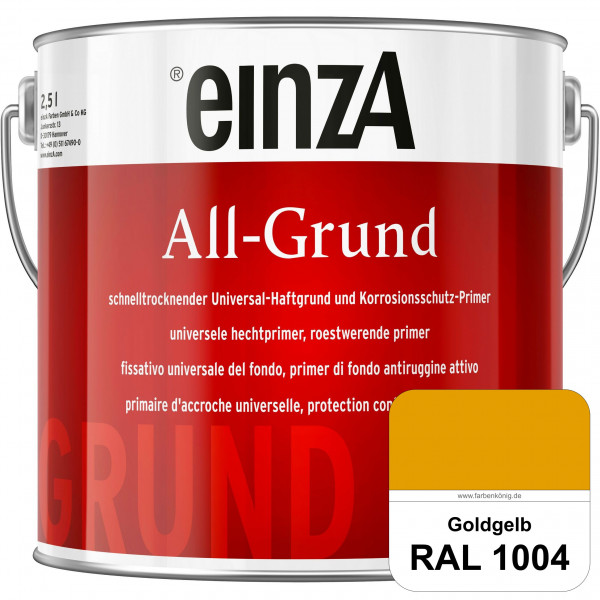 einzA All-Grund (RAL 1004 Goldgelb) Schnelltrocknender Haftgrund & Korrosionsschutz-Primer