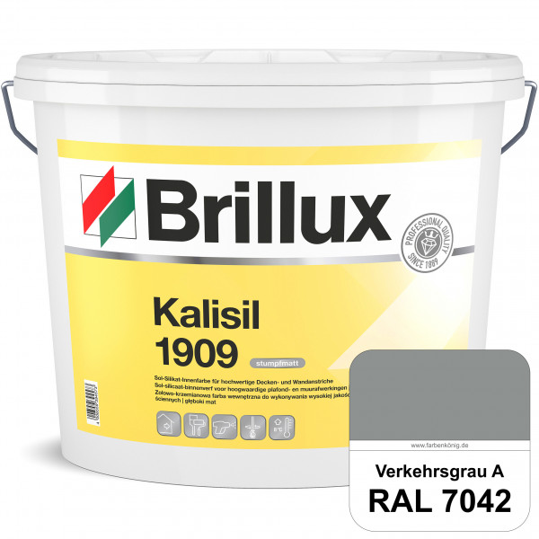 Kalisil 1909 Silikat-Innenfarbe (RAL 7042 Verkehrsgrau A) Sol-Silikat-Innenfarbe für hochwertige Dec