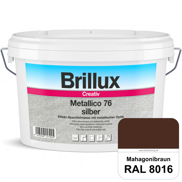 Creativ Metallico 76 (RAL 8016 Mahagonibraun) Effektspachtelmasse für Oberflächen mit metallischer O