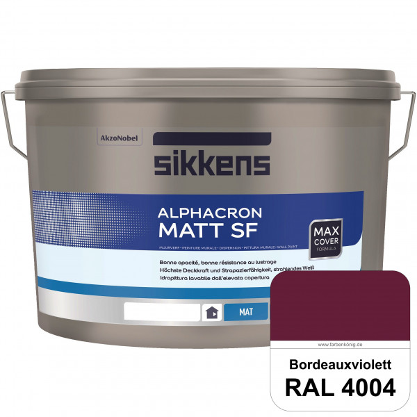 Alphacron Matt SF (RAL 4004 Bordeauxviolett) stumpfmatte & hochwertige Premium-Wandfarbe (innen)