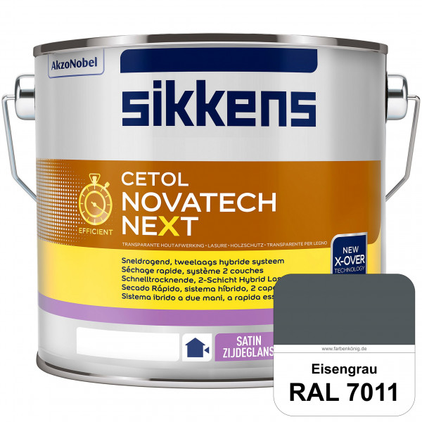 Cetol Novatech neXt (RAL 7011 Eisengrau) Schnelltrocknende Hybrid-Lasur mit höchster Wetterbeständig