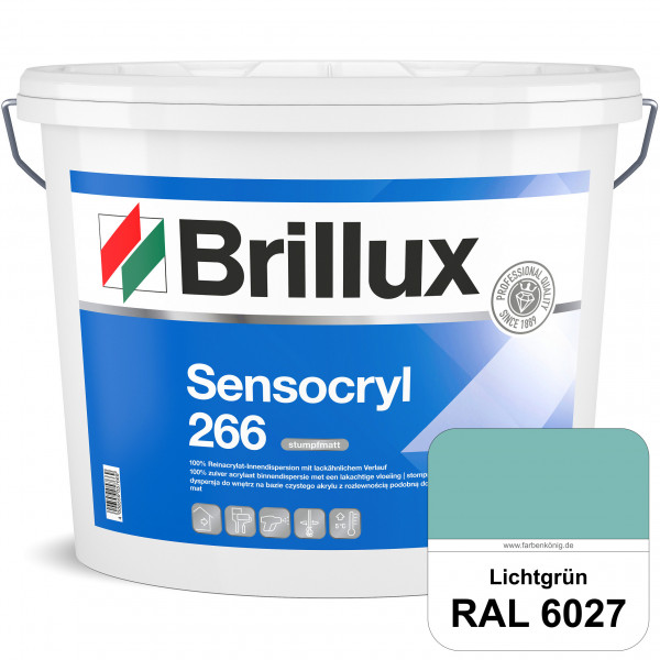 Sensocryl ELF 266 (RAL 6027 Lichtgrün) stumpfmatte hochwertige Reinacrylat-Innendispersion für Artzp