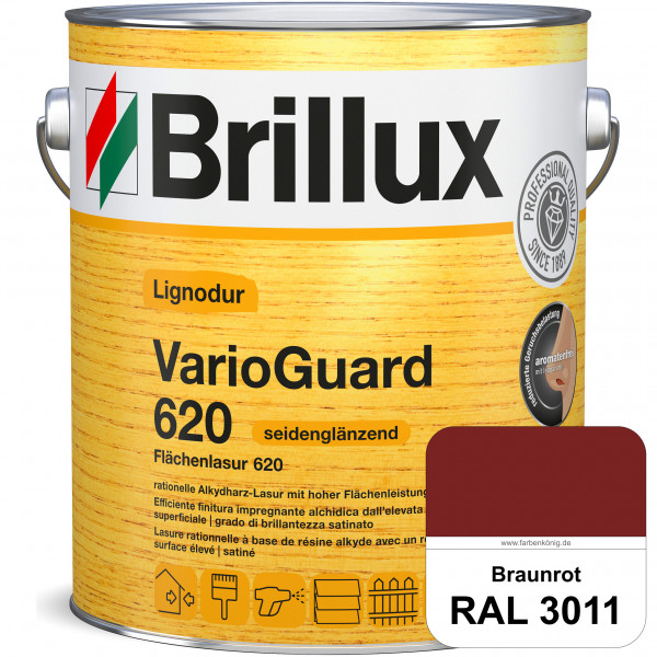 Lignodur VarioGuard 620 (Flächenlasur 620) RAL 3011 Braunrot