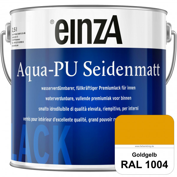 einzA Aqua-PU seidenmatt (RAL 1004 Goldgelb) wasserverdünnbarer Premiumlack für innen