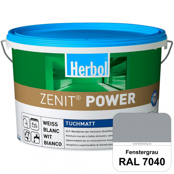 Herbol Zenit Power (RAL 7040 Fenstergrau) Superdeckende ELF-Wandfarbe