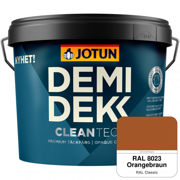 DEMIDEKK Cleantech - Deckende Holzfarbe für Außen (RAL 8023 Orangebraun)