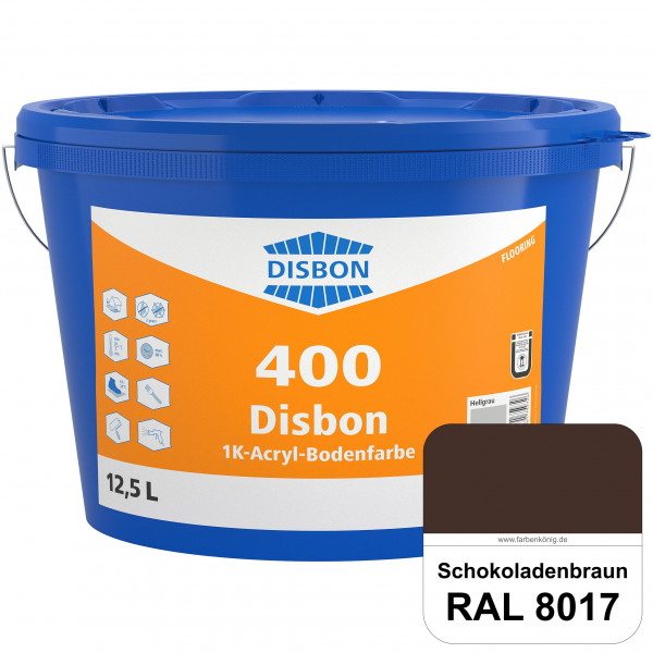 Disbon 400 1K-Acryl-Bodenfarbe (RAL 8017 Schokoladenbraun) Dispersionsbeschichtung für mineralische