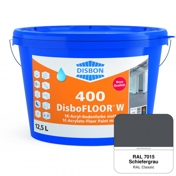 DisboFLOOR W 400 1K-Acryl-Bodenfarbe (RAL 7015 Schiefergrau)