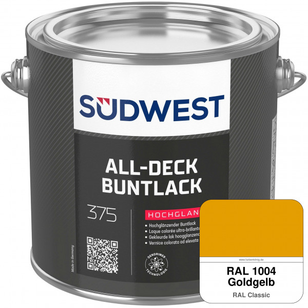 All-Deck Buntlack Hochglanz (RAL 1004 Goldgelb)