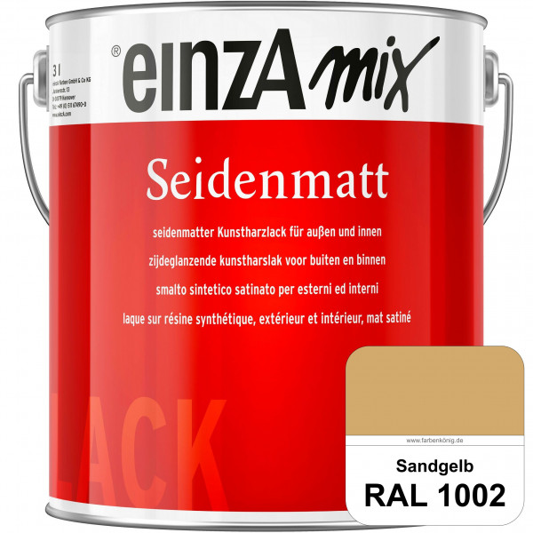 einzA Seidenmatt (RAL 1002 Sandgelb) Lösemittelhaltiger Seidenmattlack
