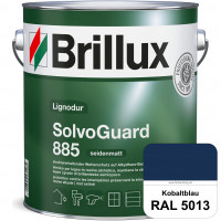 SolvoGuard 885 (RAL 5013 Kobaltblau) deckende oder lasierende seidenmatte Alkydharz-Holzfarbe für au