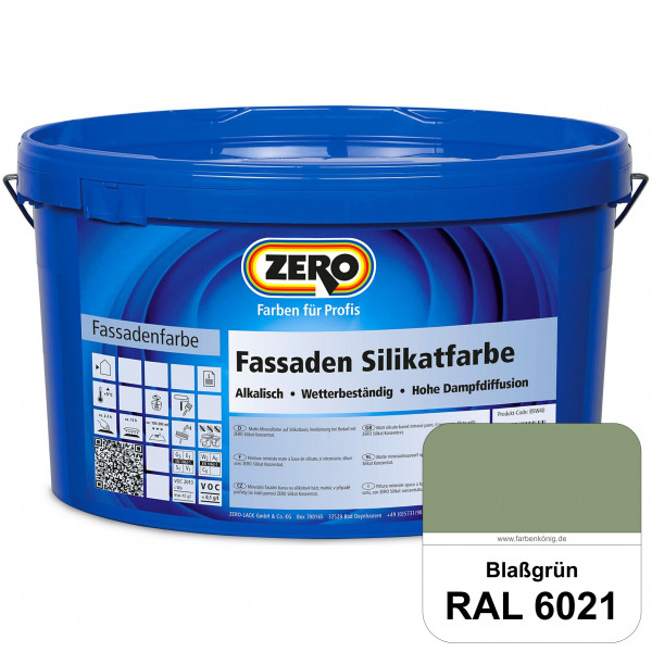 Fassaden Silikatfarbe (RAL 6021 Blassgrün)