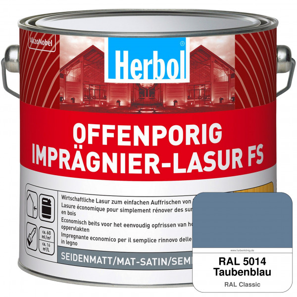 Offenporig Imprägnier-Lasur FS (RAL 5014 Taubenblau)