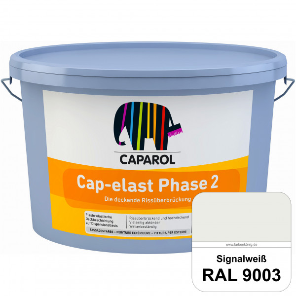 Cap-elast Phase 2 (RAL 9003 Signalweiß) Sanierung gerissener Putzfassaden und Betonflächen