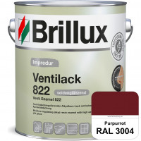 Impredur Ventilack 822 (RAL 3004 Purpurrot) Seidenglanzlack (lösemittelhaltig) Fenster & Türen innen
