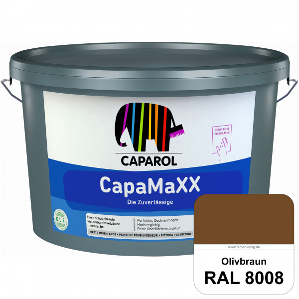 CapaMaXX (RAL 8008 Olivbraun) tuchmatte Innenfarbe mit hohem Deckvermögen und Ergiebigkeit