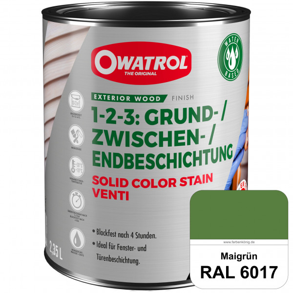 SOLID COLOR STAIN VENTI (RAL 6017 Maigrün)