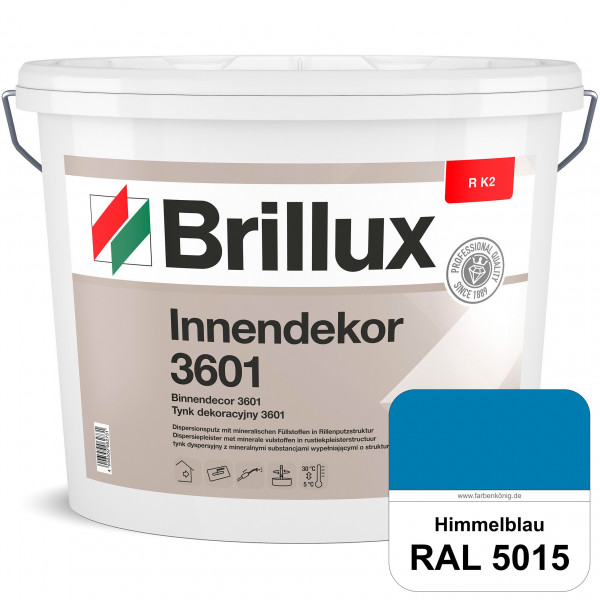 Innendekor ELF R K2 3601 (RAL 5015 Himmelblau) Rillenputz zur Erzielung dekorativer und strapazierfä