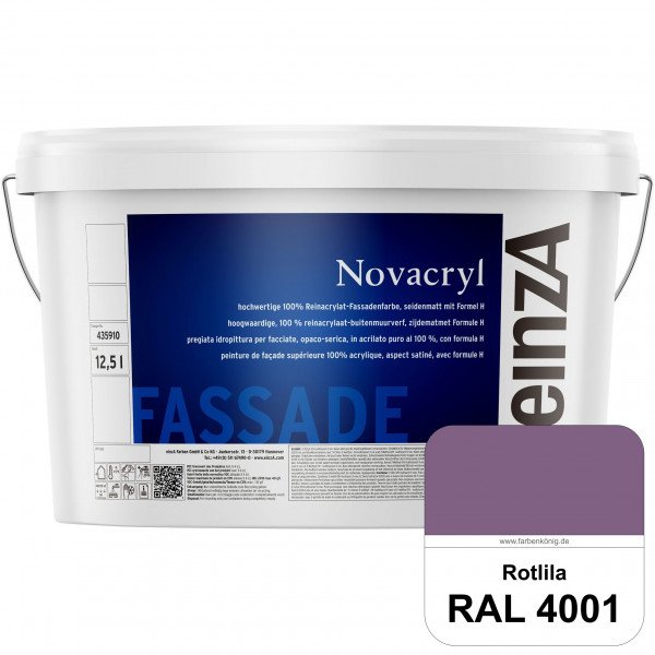einzA Novacryl (RAL 4001 Rotlila) Reinacrylat-Fassadenfarbe, seidenmatt