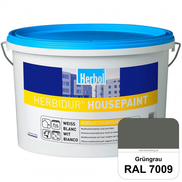 Herbidur Housepaint (RAL 7009 Grüngrau) seidenmatte Reinacrylat-Fassadenfarbe