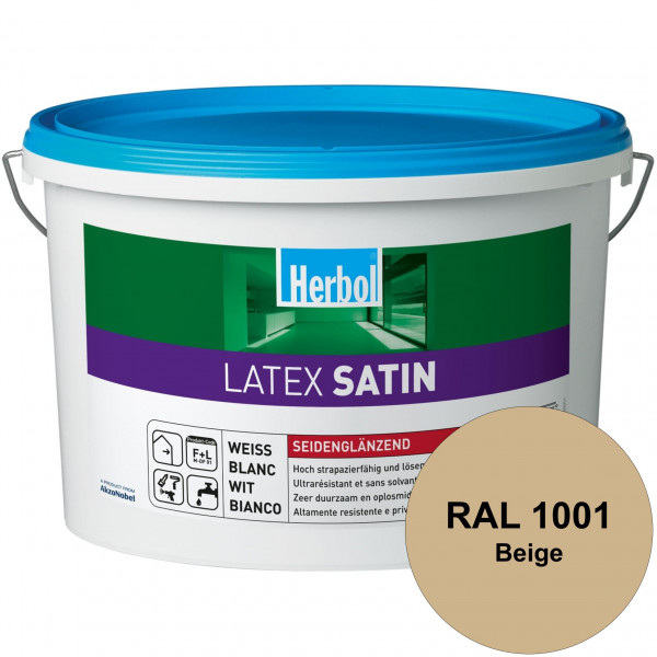 Latex Satin (RAL 1001 Beige) Seidenglänzende Latexfarbe mit hoher Strapazierfähigkeit