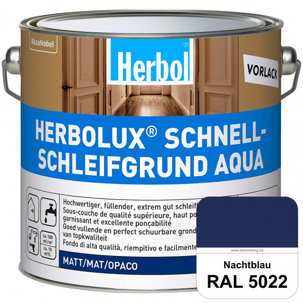 Schnellschleifgrund Aqua (RAL 5022 Nachtblau) wasserverdünnbarer Vorlack mit hervorragender Schleifb