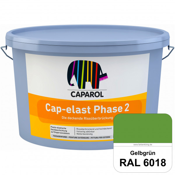 Cap-elast Phase 2 (RAL 6018 Gelbgrün) Sanierung gerissener Putzfassaden und Betonflächen
