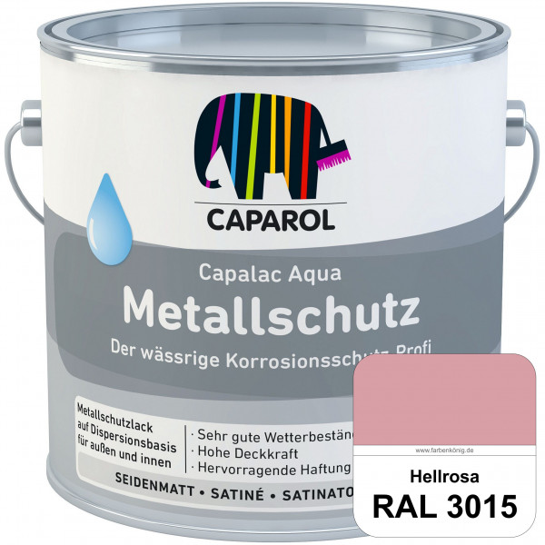 Capalac Aqua Metallschutz (RAL 3015 Hellrosa) wasserbasierter Korrosionsschutz für Stahl & verzinkte