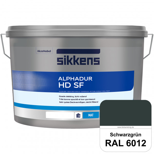 Alphadur HD SF (RAL 6012 Schwarzgrün) matte hochdeckende waschbeständige Innenwandfarbe