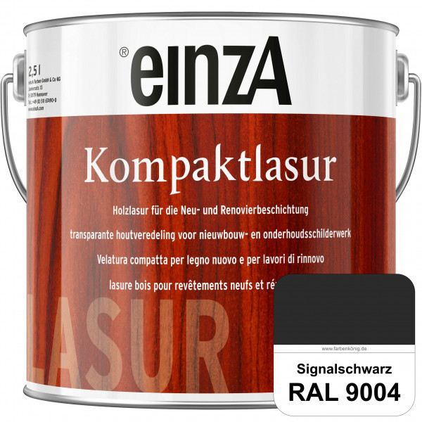 einzA Kompaktlasur (RAL 9004 Signalschwarz) Lasuranstrich für den Neu- und Renovieranstrich