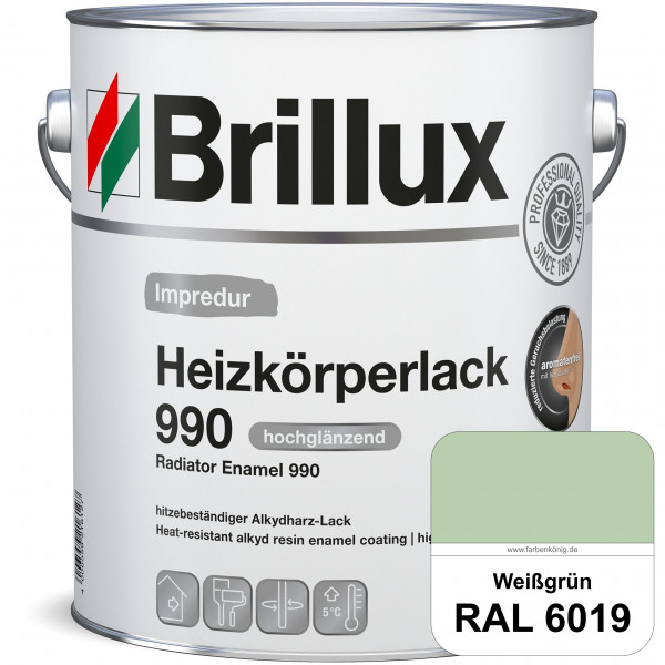 Heizkörperlack 990 (RAL 6019 Weißgrün) strapazierfähiger Heizkörperlack