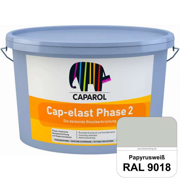 Cap-elast Phase 2 (RAL 9018 Papyrusweiß) Sanierung gerissener Putzfassaden und Betonflächen