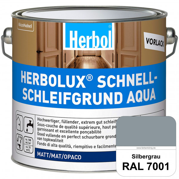 Schnellschleifgrund Aqua (RAL 7001 Silbergrau) wasserverdünnbarer Vorlack mit hervorragender Schleif