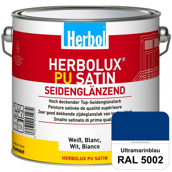 Herbolux PU Satin (RAL 5002 Ultramarinblau) Top-PU-Seidenglanzlack (Innen & Außen)
