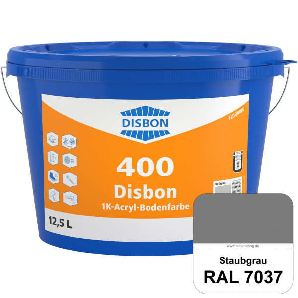 Disbon 400 1K-Acryl-Bodenfarbe (RAL 7037 Staubgrau) Dispersionsbeschichtung für mineralische Bodenfl