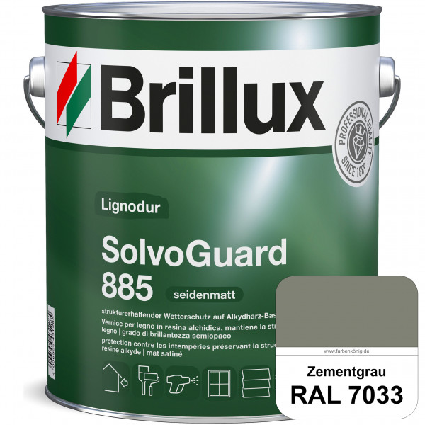 SolvoGuard 885 (RAL 7033 Zementgrau) deckende oder lasierende seidenmatte Alkydharz-Holzfarbe für au