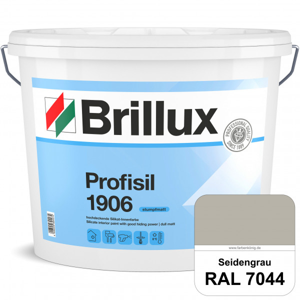 Profisil 1906 Silikat-Innenfarbe (RAL 7044 Seidengrau) stumpfmatte Innenfarbe für Allergiker nach DI