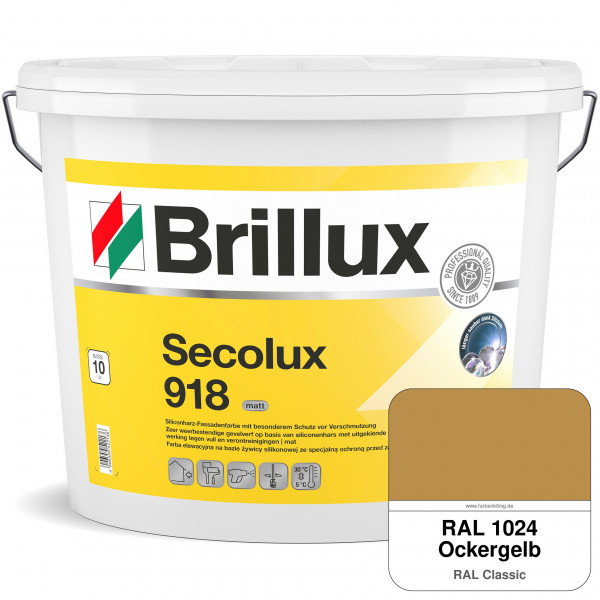 Secolux 918 TSR-Formel (RAL 1024 Ockergelb) für den Einsatz auf WDVS - ehemals Silicon-Fassadenfarbe