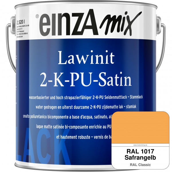 einzA Lawinit 2-K-PU Satin Stammlack (RAL 1017 Safrangelb)