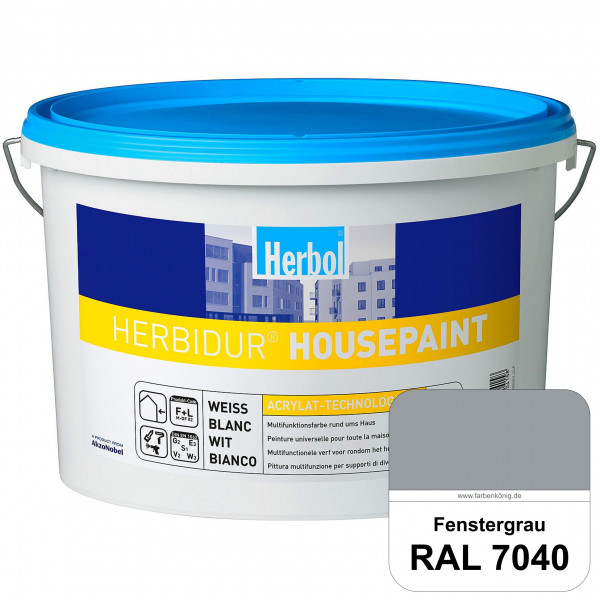 Herbidur Housepaint (RAL 7040 Fenstergrau) seidenmatte Reinacrylat-Fassadenfarbe