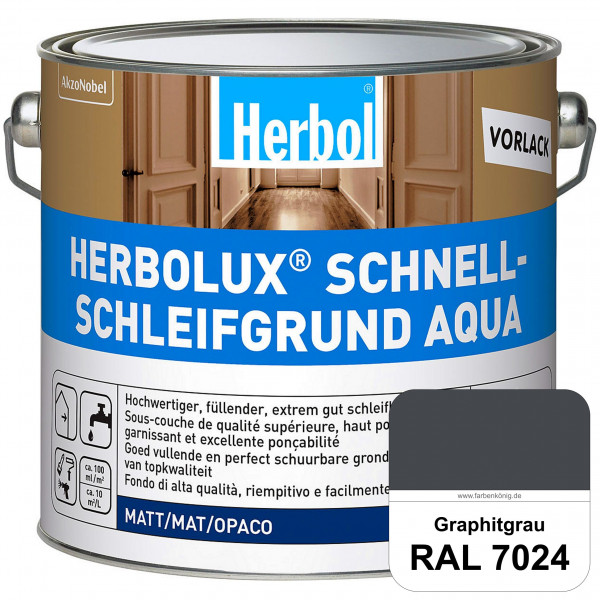 Schnellschleifgrund Aqua (RAL 7024 Graphitgrau) wasserverdünnbarer Vorlack mit hervorragender Schlei