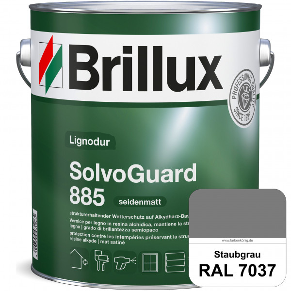 SolvoGuard 885 (RAL 7037 Staubgrau) deckende oder lasierende seidenmatte Alkydharz-Holzfarbe für auß