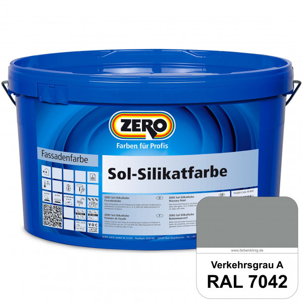Sol-Silikatfarbe (RAL 7042 Verkehrsgrau A)