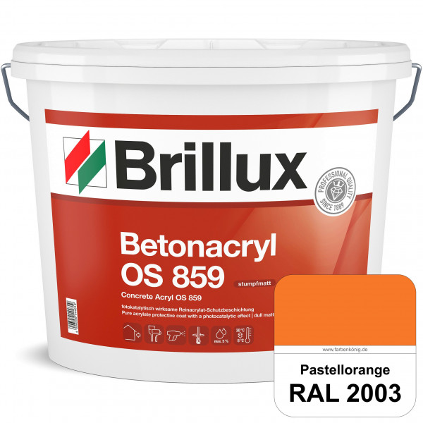 Betonacryl OS 859 (RAL 2003 Pastellorange) Wetterbeständige Schutzbeschichtung für Betonflächen (Auß