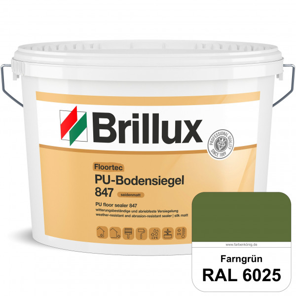 Floortec PU-Bodensiegel ELF 847 (RAL 6025 Farngrün) seidenmatt, witterungsbeständig, außen & innen