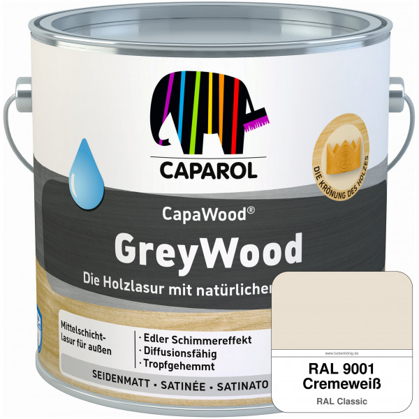 CapaWood® GreyWood (RAL 9001 Cremeweiß) - ersetzt Capadur GreyWood