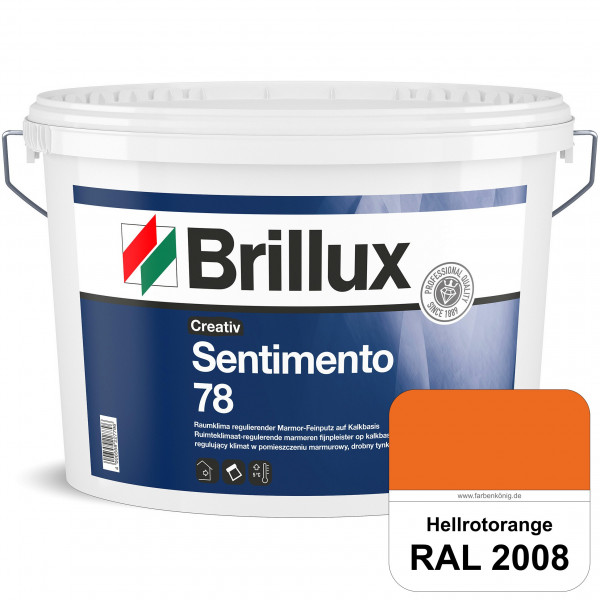 Creativ Sentimento 78 (RAL 2008 Hellrotorange) Marmor-Feinputz auf Kalkbasis, zur Erzielung matter O