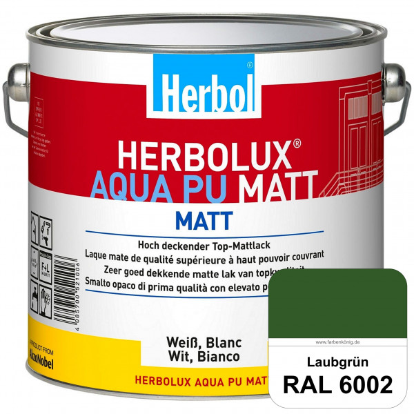 Herbolux Aqua PU Matt (RAL 6002 Laubgrün) Top-PU-Mattlack auf Wasserbasis (Innen)